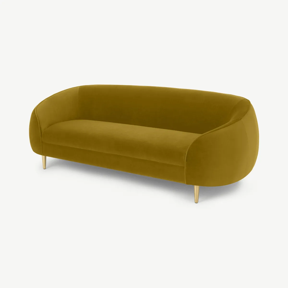 Trudy 3 Seater Sofa, Vintage Gold Velvet