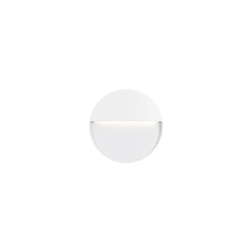 Netlighting Nod Round LED Outdoor Recessed Wall Lamp White Opal 3000K IP65 2