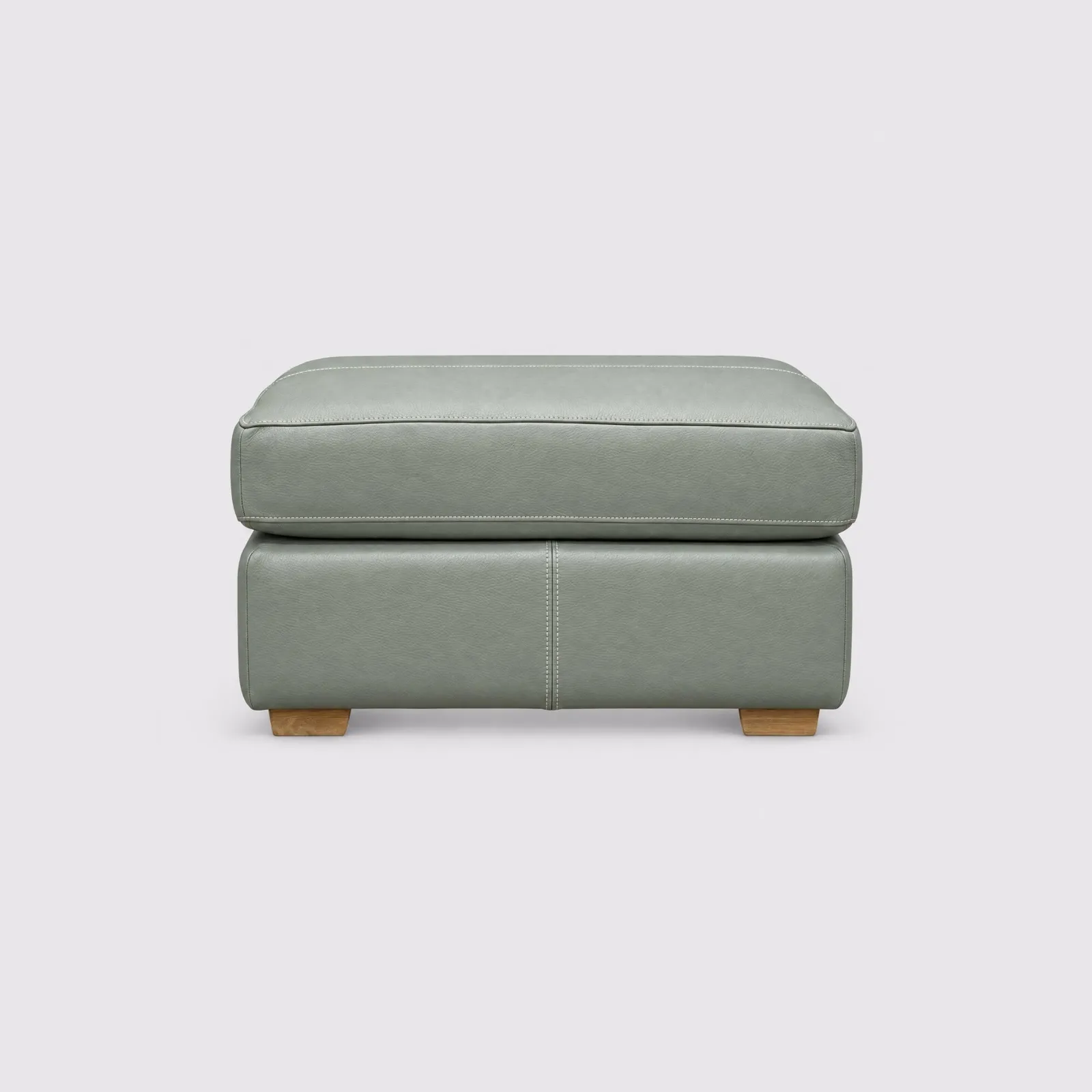 G Plan Seattle Storage Footstool - Show Wood Leather | Barker & Stonehouse