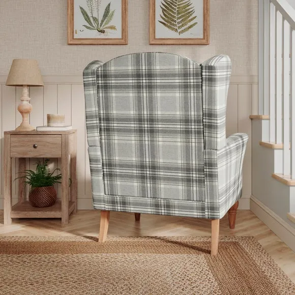 Charnwood Check Occasional Armchair 2