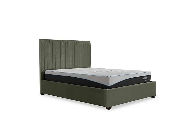 Sam 133cm Headboard Manual Ottoman Bed Frame - Double - Faremont Hunter