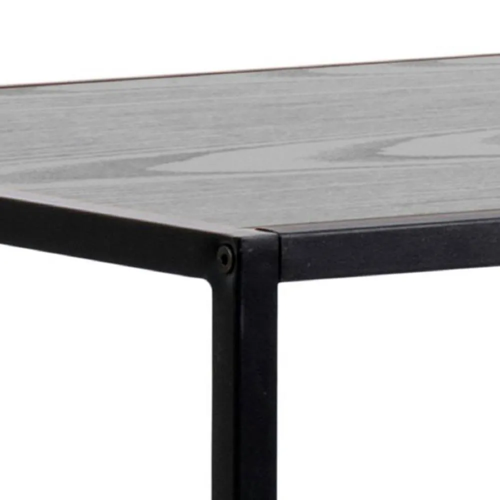 netfurniture Belgravia Black Metal Bar Table with Black Ash Top 6