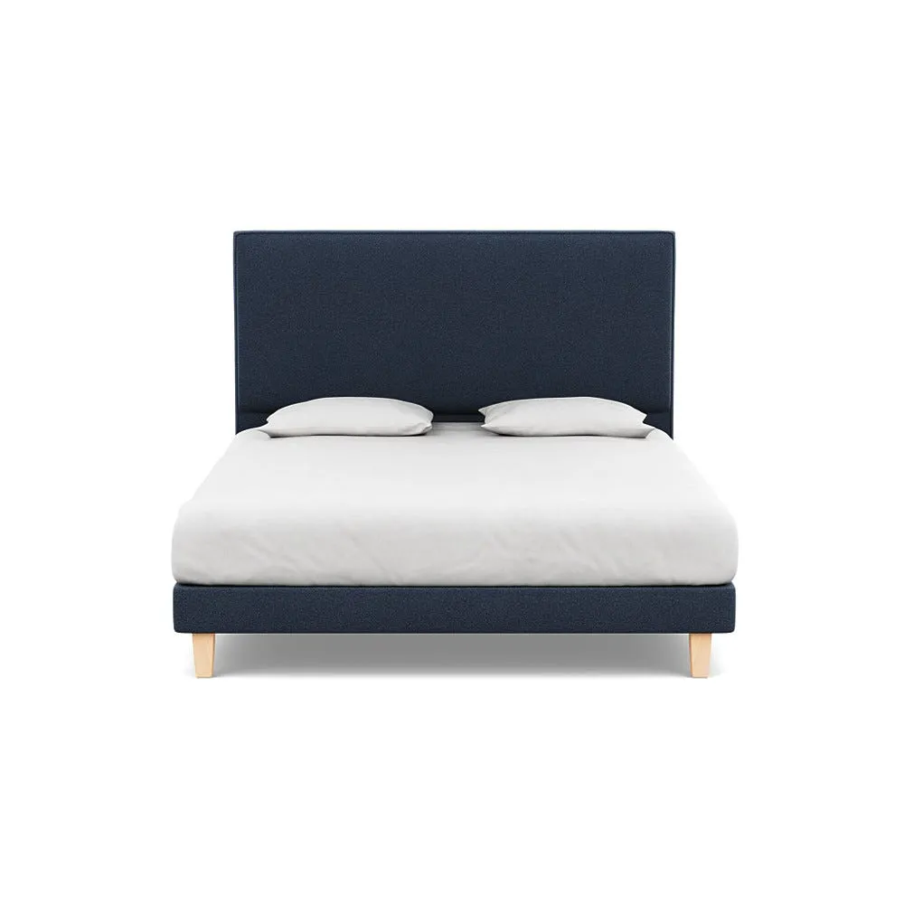 Heal's Shallow Divan Super King Boucle Indigo Light Solid Wood