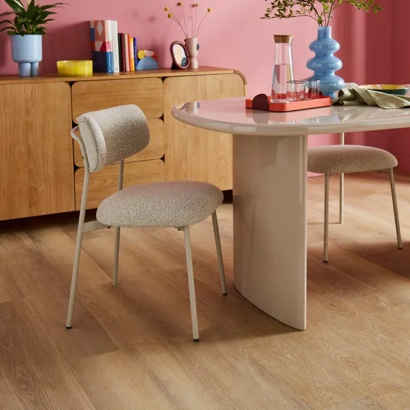 Elements Cooper Dining Chair, Tonal Boucle 1