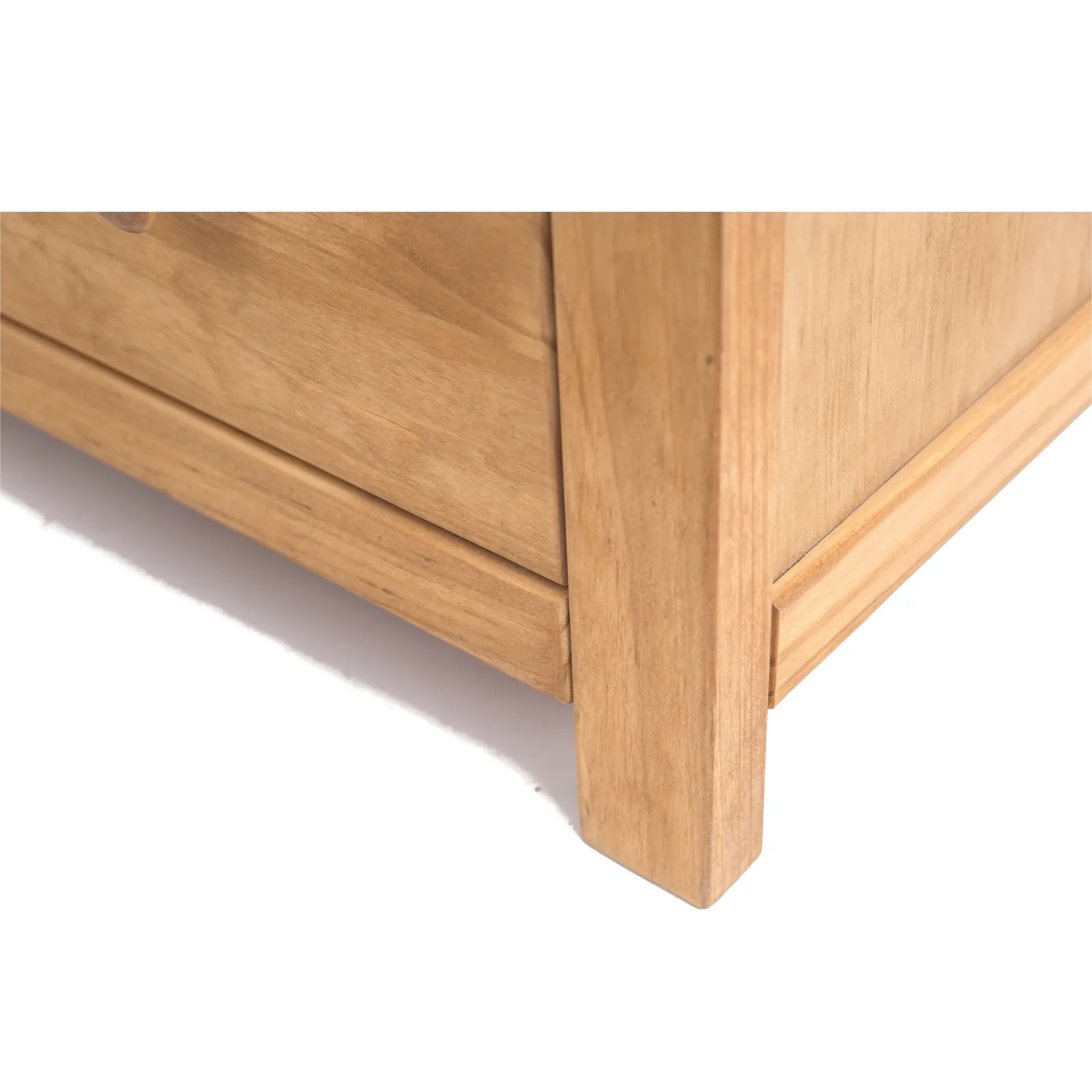 Cabinet Bits Lugo 5 Drawer Narrow Chest of Drawers Wood Knob in Light Brown 6