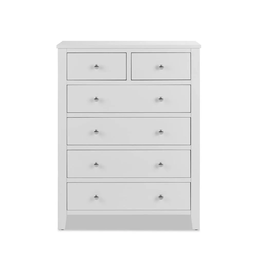 Statement Furniture Brooklyn 2 Over 4 Chest of Drawers in White 3