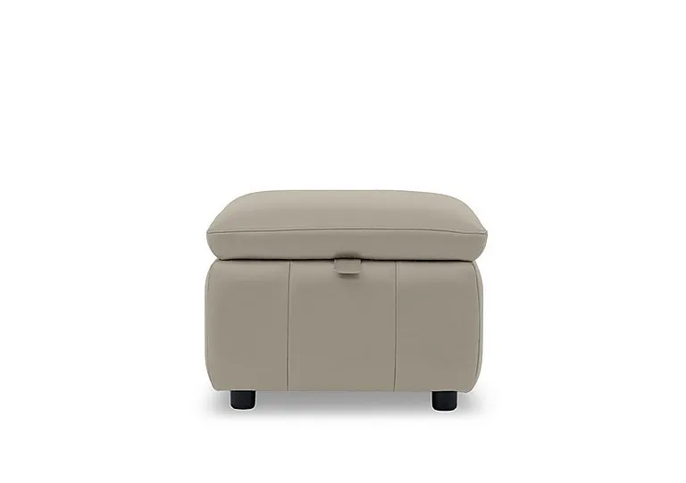 Dolomite Leather Storage Footstool