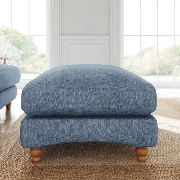 Martha Slub Faux Linen Footstool 2