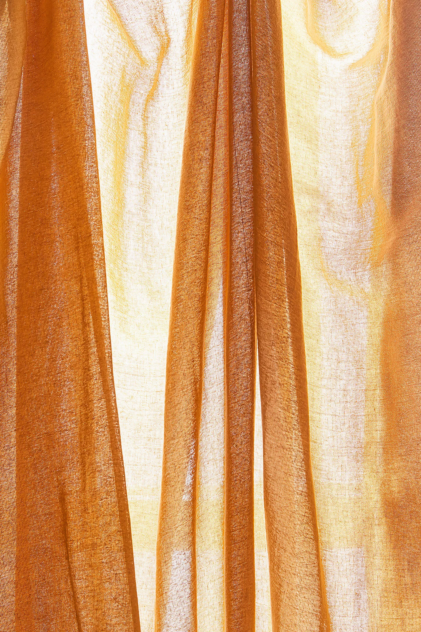 Honey Knotted Panel Curtain - Orange 4