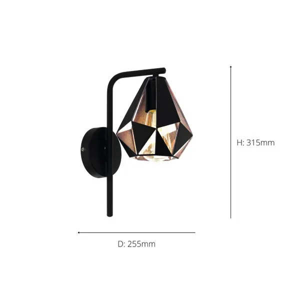EGLO Carlton Art Deco Geometric Wall Light 5