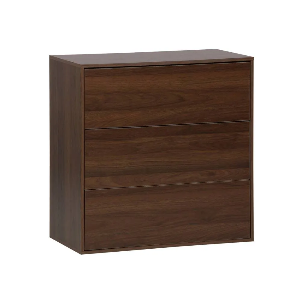 sweeek Wooden storage unit, 3 drawers in Dark Brown 2