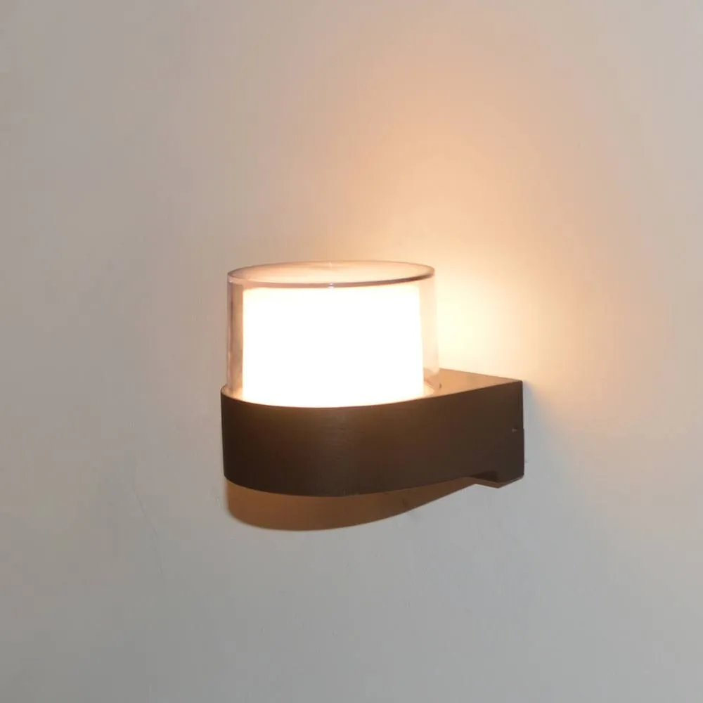 Netlighting Marti Round Outdoor Modern Wall Lamp Black 3000K Warm White IP54 2