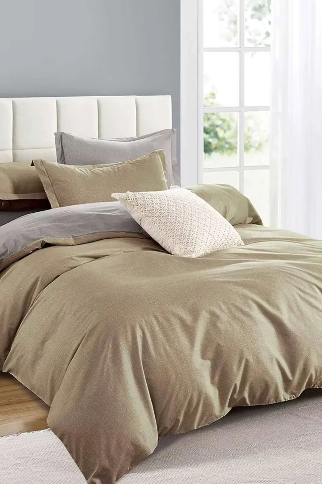 Ezysleep Reversible Natural Printed Duvet Set 2