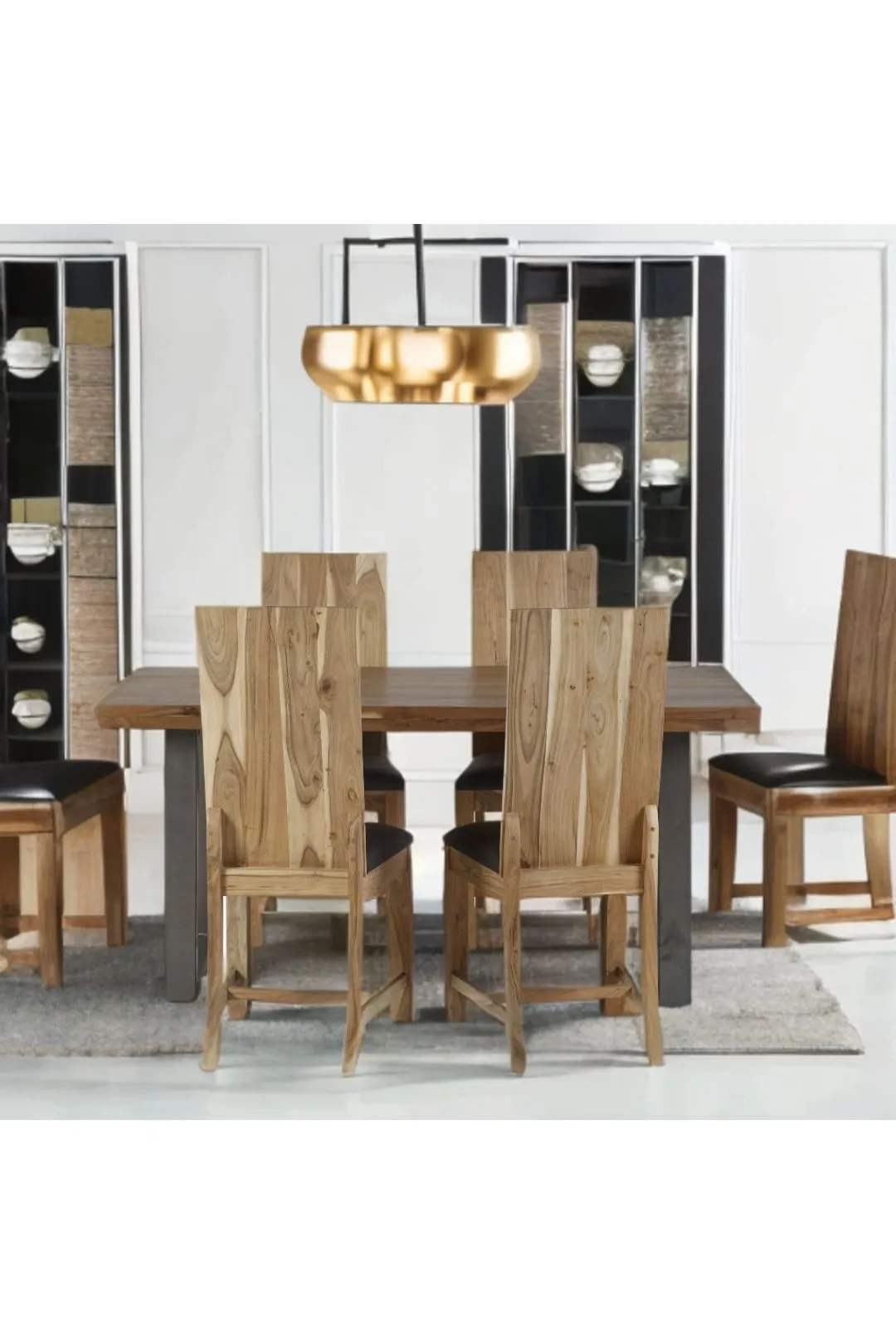 IH Design Forestburgh Acacia Wood Dining Chairs (pair) in Brown 6