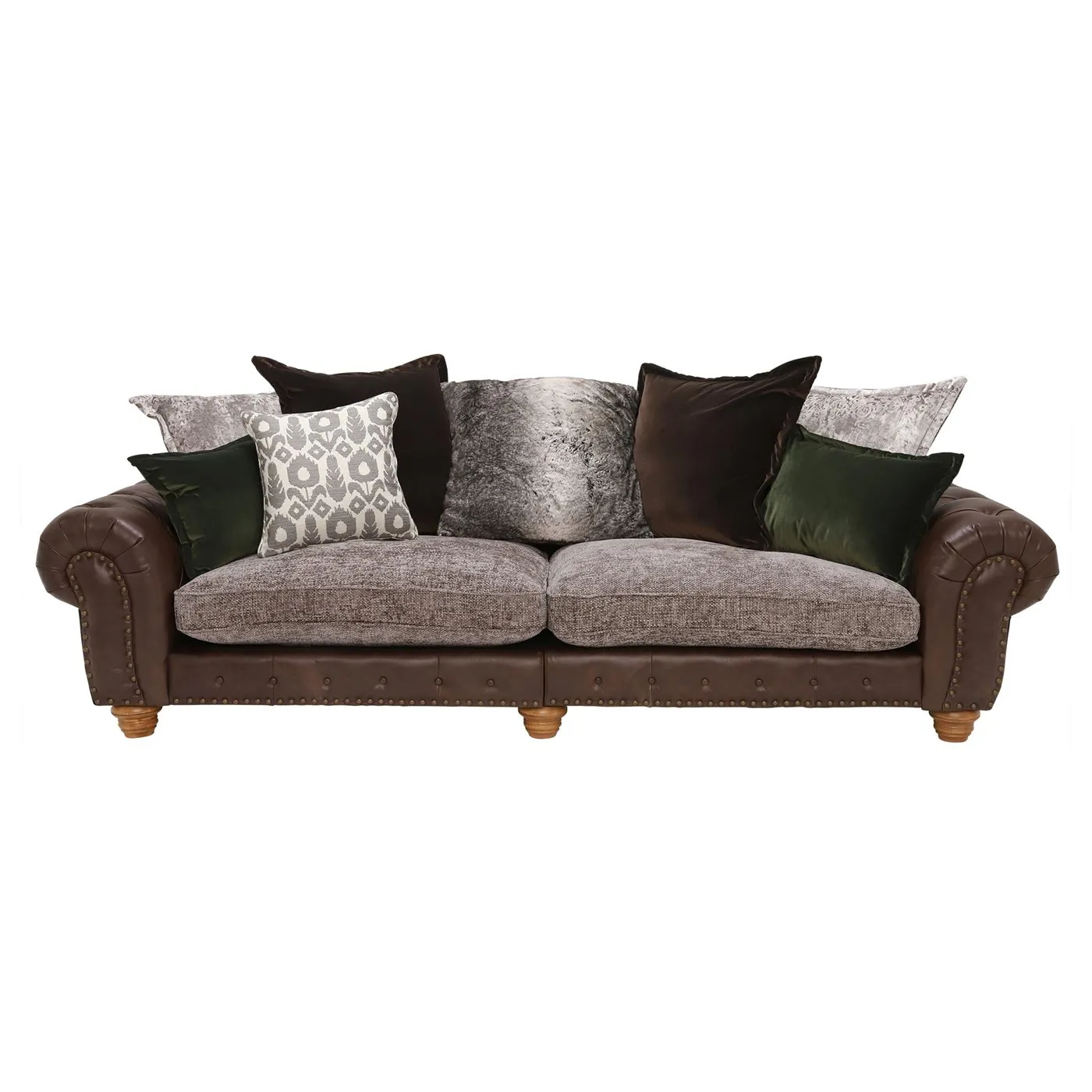 Melville Grand Split Frame Pillow Back Sofa, Stock