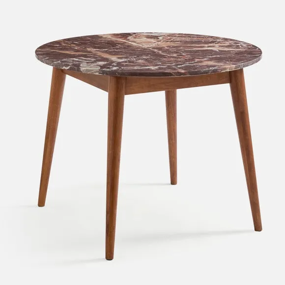 Thea Round Dining Table, Marble and Mango Wood 6