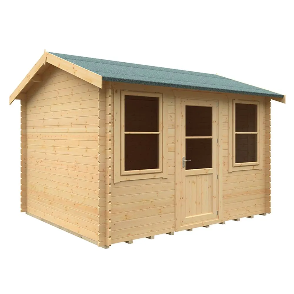 Buttercup Farm 12x10 The Skipton 28mm Cabin - L355 x W295 x H272.6 cm in Natural