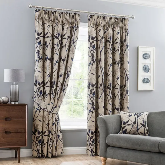 Zen Jacquard Pencil Pleat Curtains 2