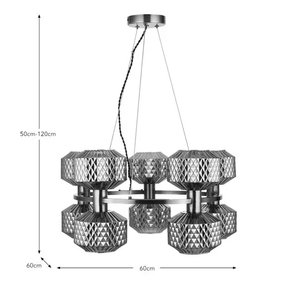 Abingdon 10 Light Adjustable Chandelier 6