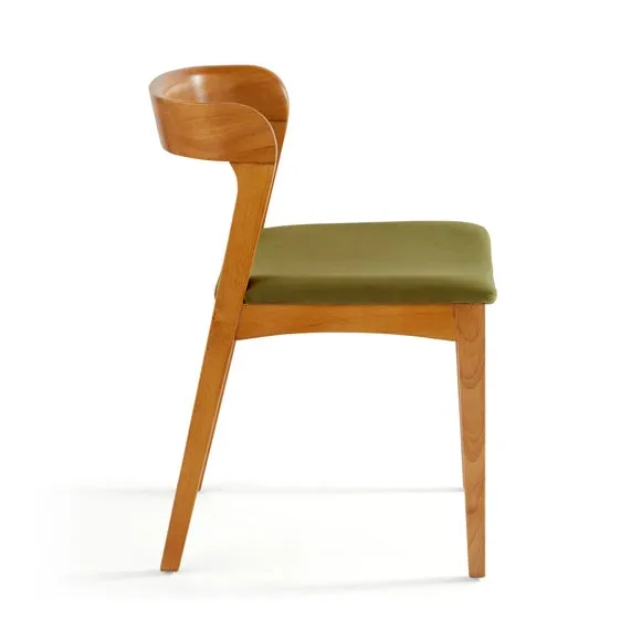 Melia Set of 4 Olive Dining Chairs, Velvet 6