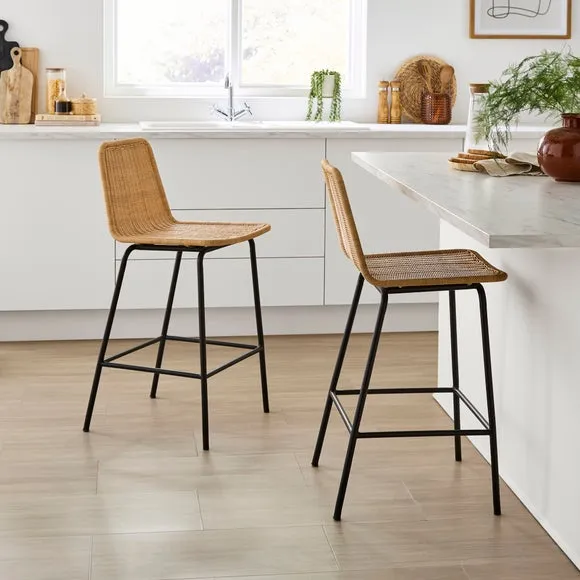 Brodie Counter Height Bar Stool, Rattan 2
