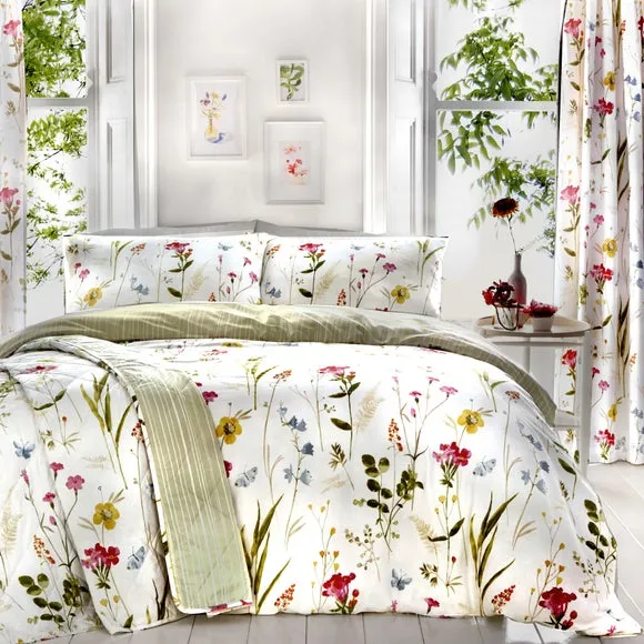 Spring Glade Easy Care Multicoloured Duvet Cover and Pillowcase Set 1