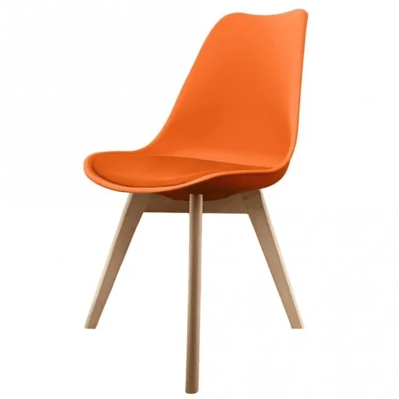 Fusion Living Soho Plastic Dining Chair with Squared Legs 2
