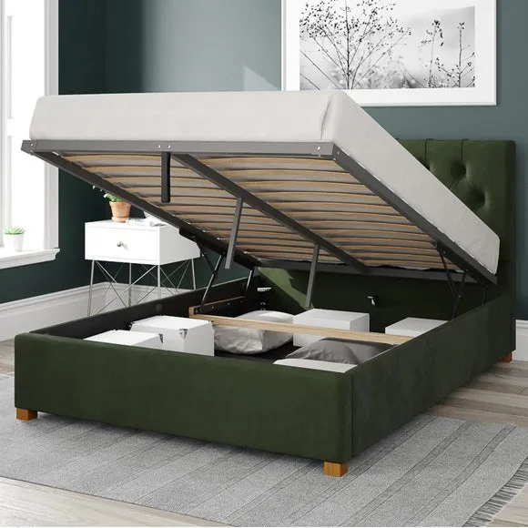 Olivier Plush Velvet Ottoman Bed Frame 2