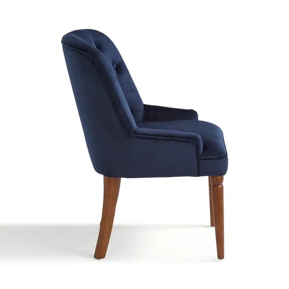 Beatrice Button Back Dining Chair, Luxe Navy Velvet 6