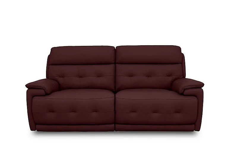 Brescia Leather 3 Seater Sofa - BV Deep Red