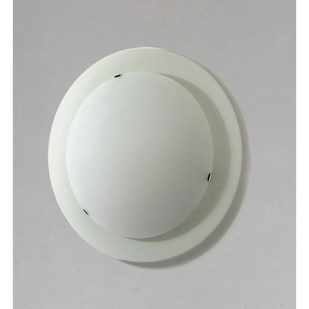 Netlighting Ruby Flush Fitting Medium Round 2 Light Satin Nickel in Grey 2