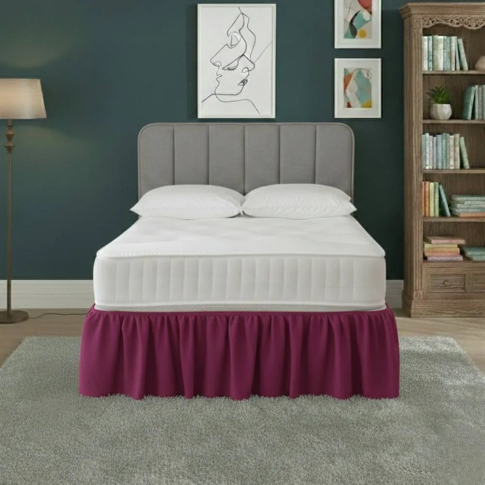Snug City Base Valance Polycotton Sheet for Divan Beds Easy Care Bed Base Cover in Fuchsia