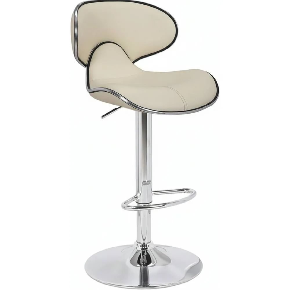 netfurniture Planet Cream Kitchen Breakfast Bar Stool Padded Height Adjustable