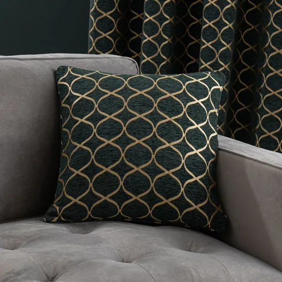Ogee Chenille Feather Filled Cushion 1