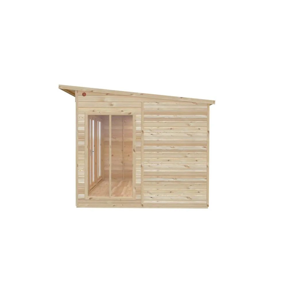Shires Lela 12x8 Summerhouse - L244.8 x W357 x H227.5 cm in Light Brown 4