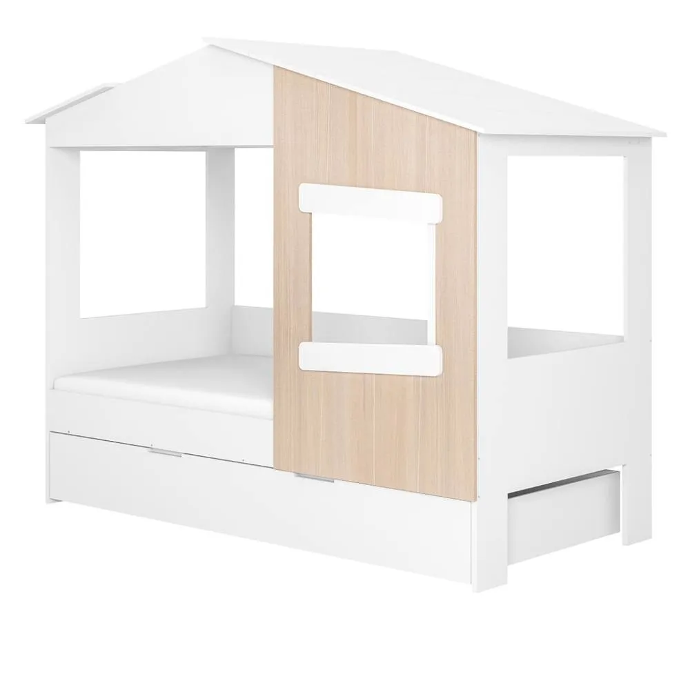 Flair Dreamland House Bed with Trundle in White 5