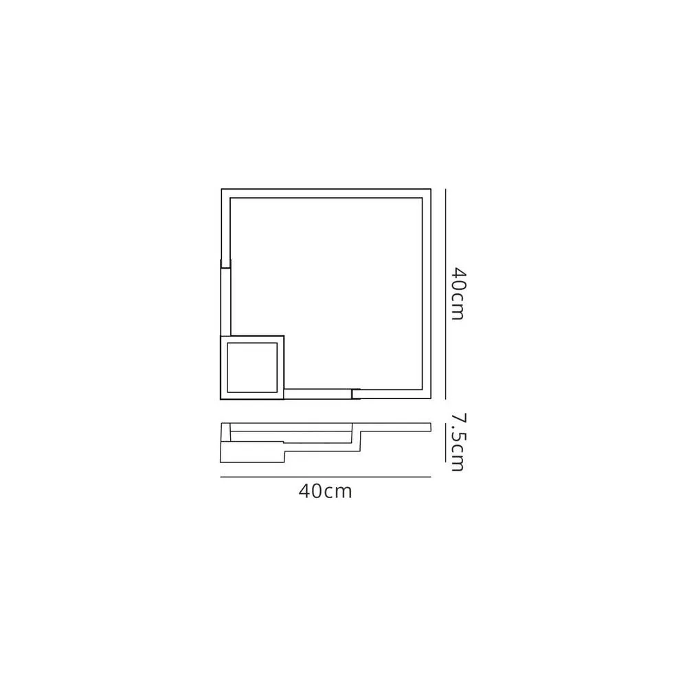 Netlighting Boutique Square Wall Lamp Dimmable 25W LED 3000K 1370lm White 5