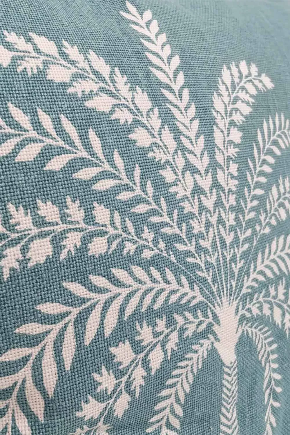 Homescapes Blue Palm Tree Cushion, 45 x 45cm 2