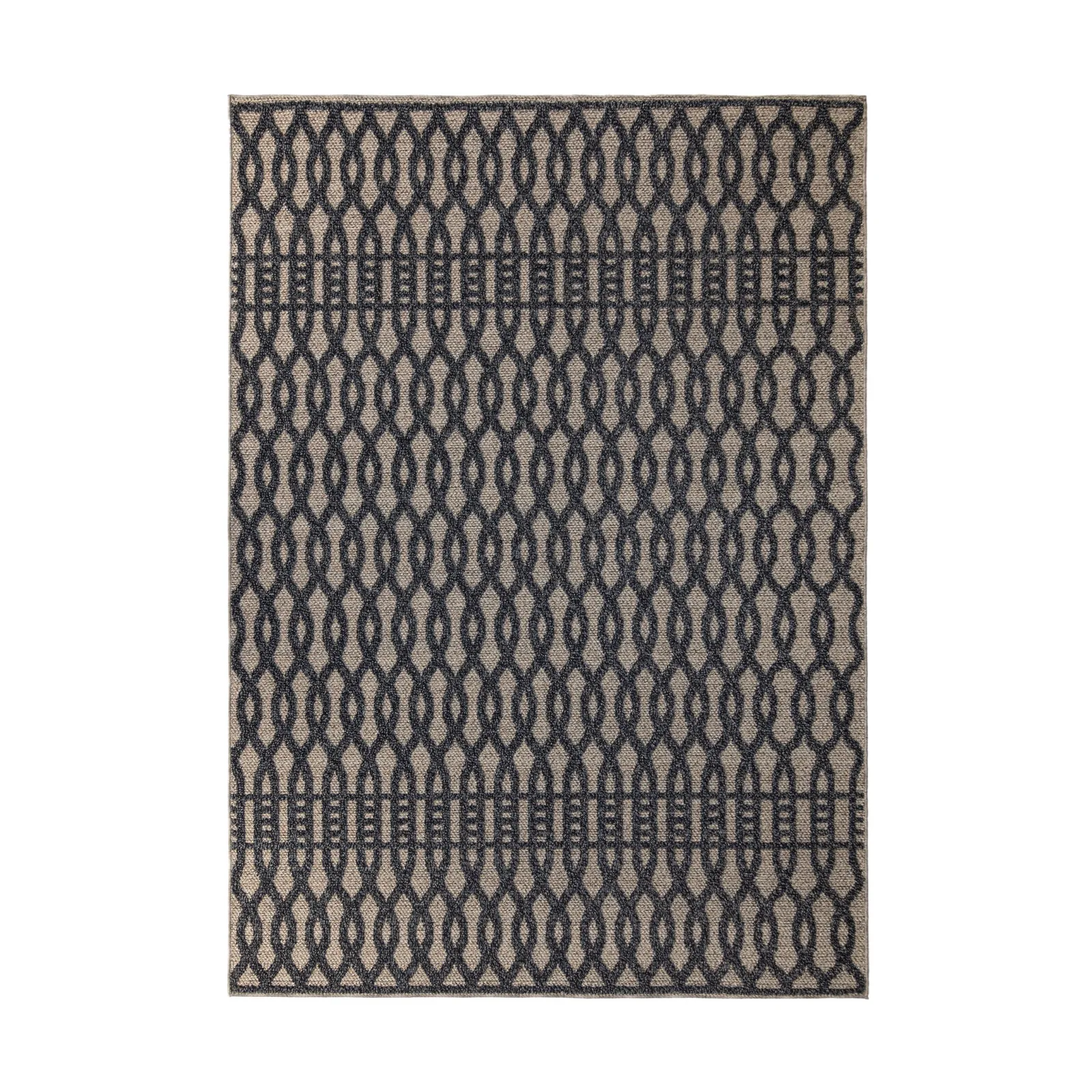 Greenwich Geometric Rug Blue, Grey and Beige
