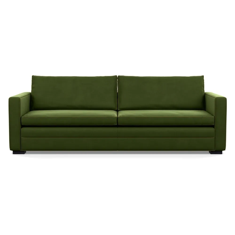 Heal's Palermo 5 Seater Sofa Nobilis Velvet Leaf Black Feet 1