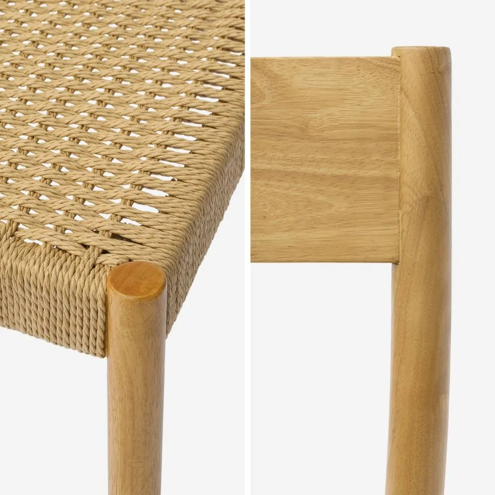 sweeek Pair Of Textured Boucle Chairs in Light Brown 4