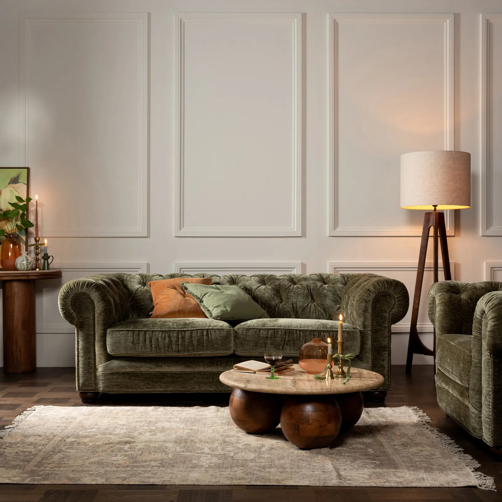 Everett 3 Seater Sofa, Green | Barker & Stonehouse 2