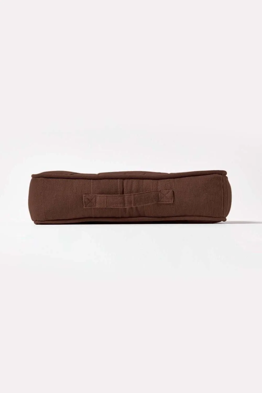Homescapes Rajput Ribbed Cotton Floor Cushion in Brown 5