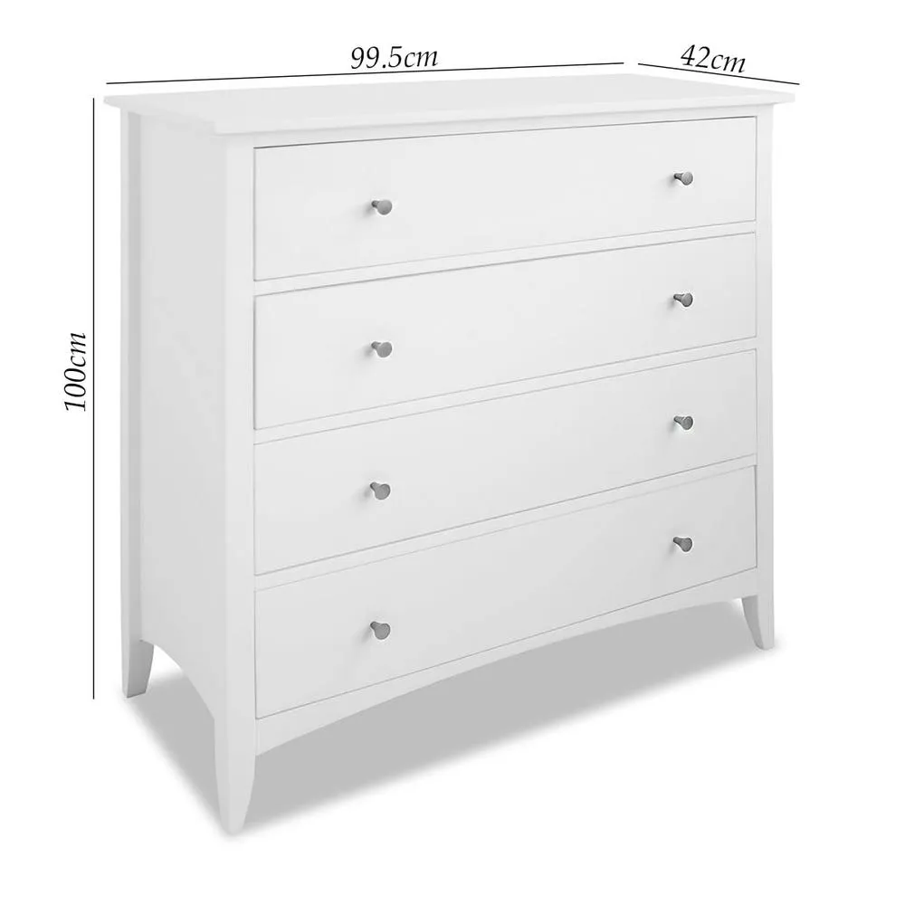 Statement Furniture Edward Hopper 4 Drawer Chest of Drawers in White 6