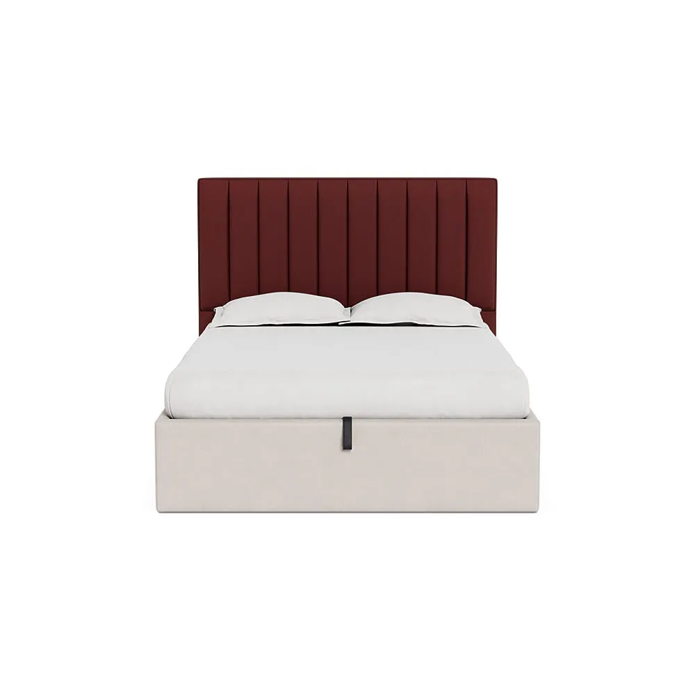 Heal's Retta Headboard (Lift Storage) King Capelo Linen-Cotton Etruscan Red