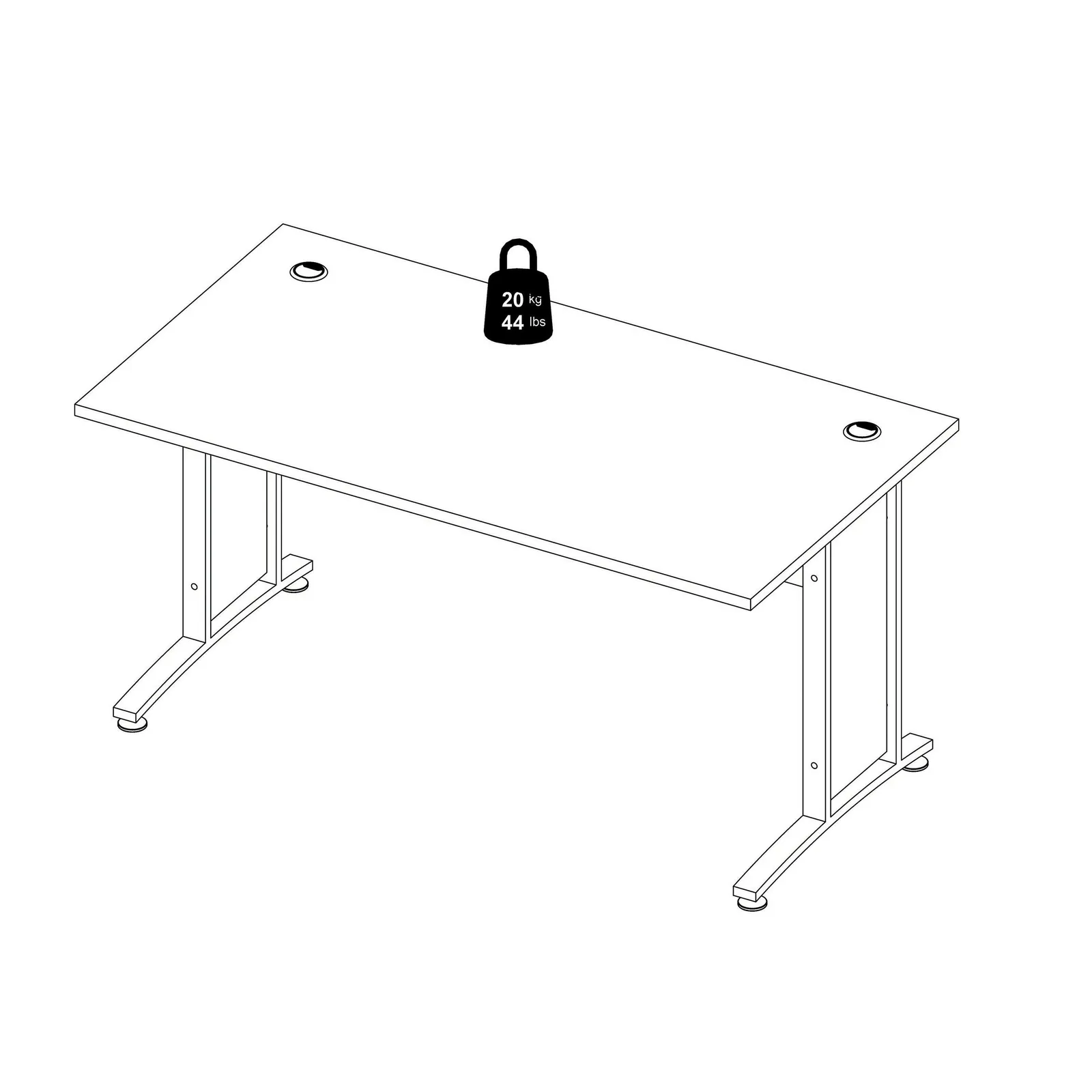Furniture To Go Prima Desk 150cm in Silver 6