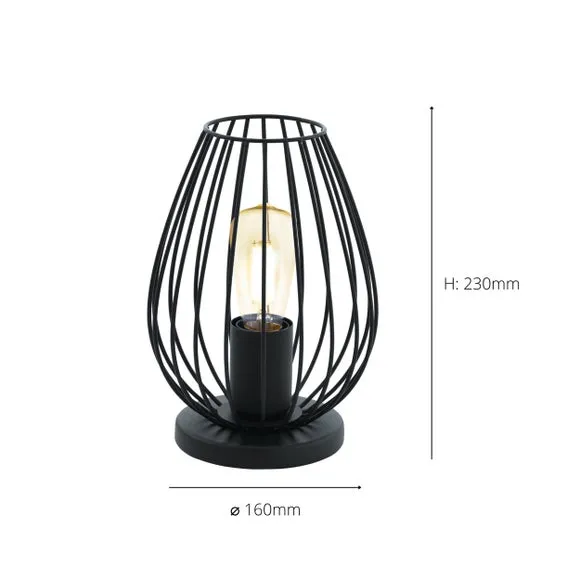 EGLO Newtown Mid Century Industrial Table Lamp 5