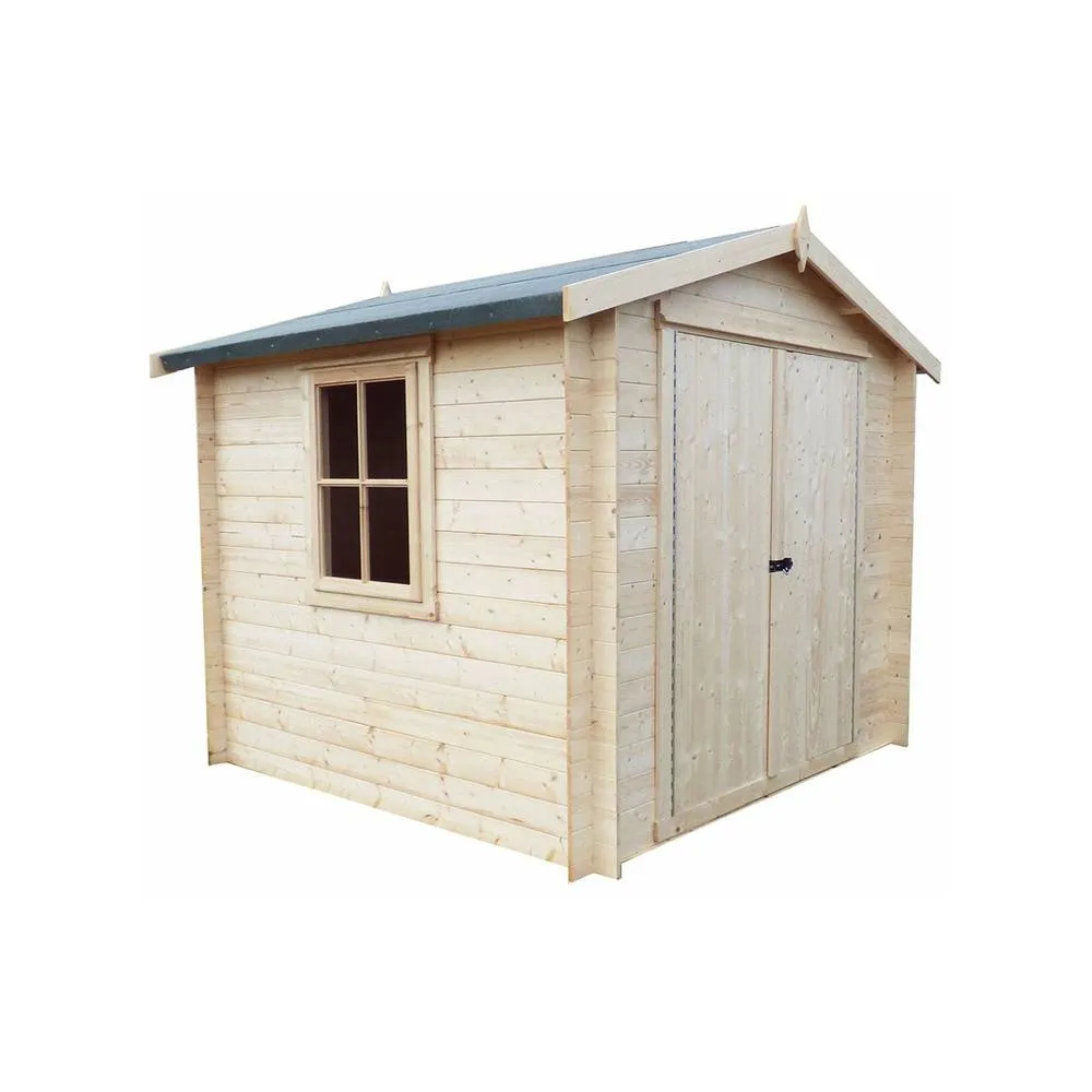 Shires Camelot 19 mm Log Cabin 7 x 7 Feet in Light Oak