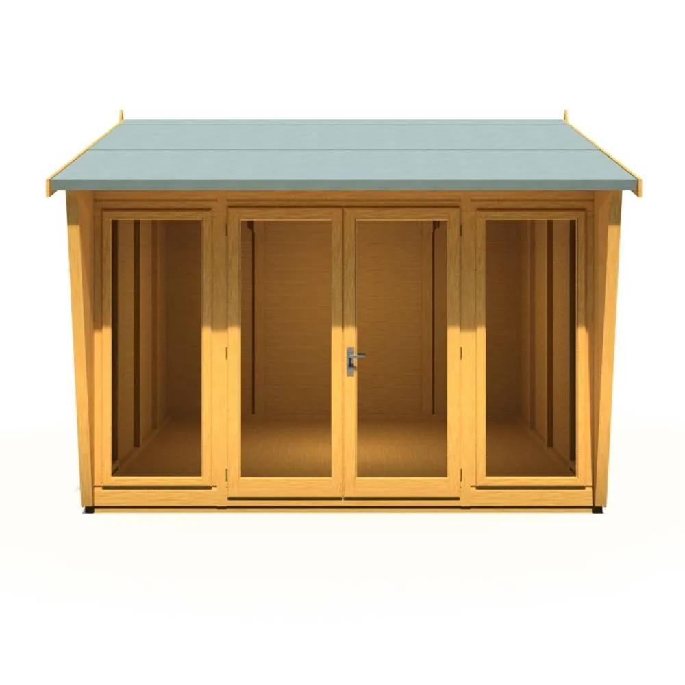 Shires Burghclere 10 x 10 Feet Summerhouse - L358.6 x W320.8 x H250 cm in Light Brown