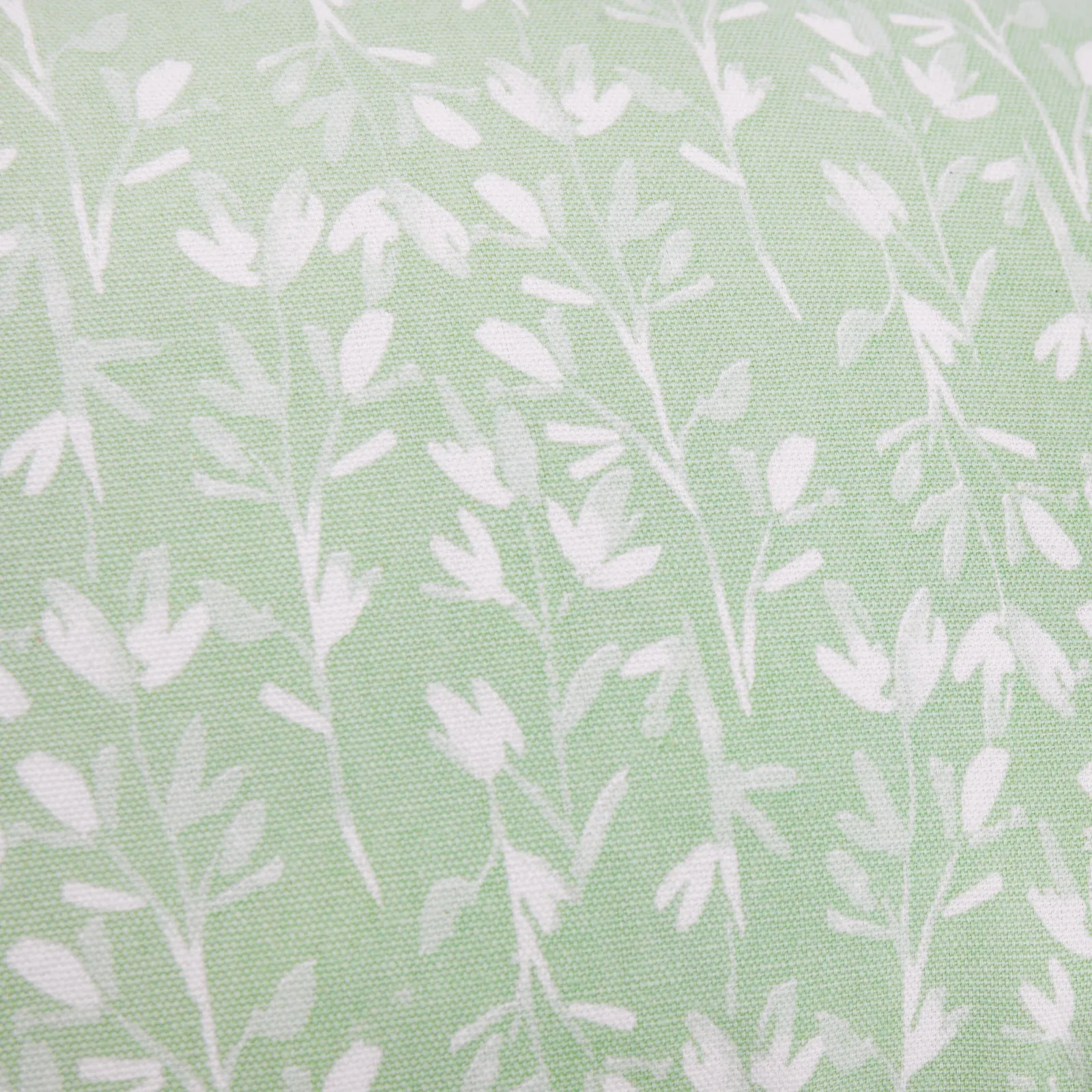 Wylder Belle 100% Cotton Botanical Pleat Fringe Cushion in Light Green 5